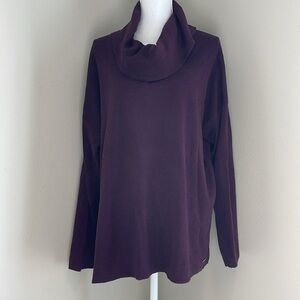 Calvin Klein | Lightweight Cowl Neck Pullover Sweater | Dark Plum | XL